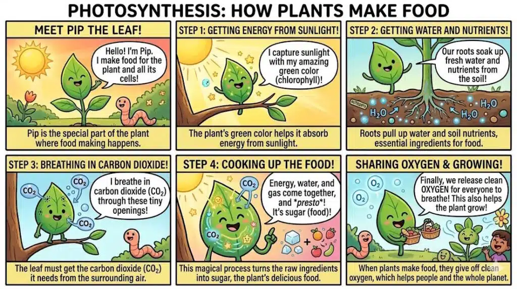 Letölthető képregény angol nyleven a fotoszintézisről:
Comics about the photosythesis